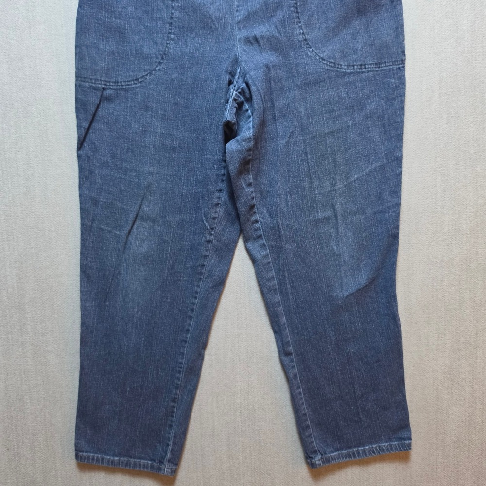 Just My Size Jeans Women 1X Petite Blue Elastic Waist Comfort Stretch Denim - Picture 12 of 15
